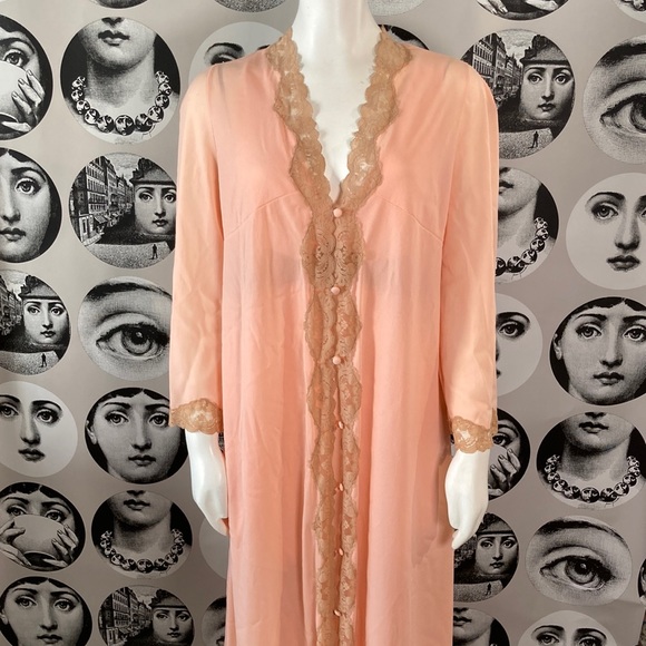 Vintage Emilio Pucci Nightgown & Robe Set Sz M 🍑 - Picture 3 of 12
